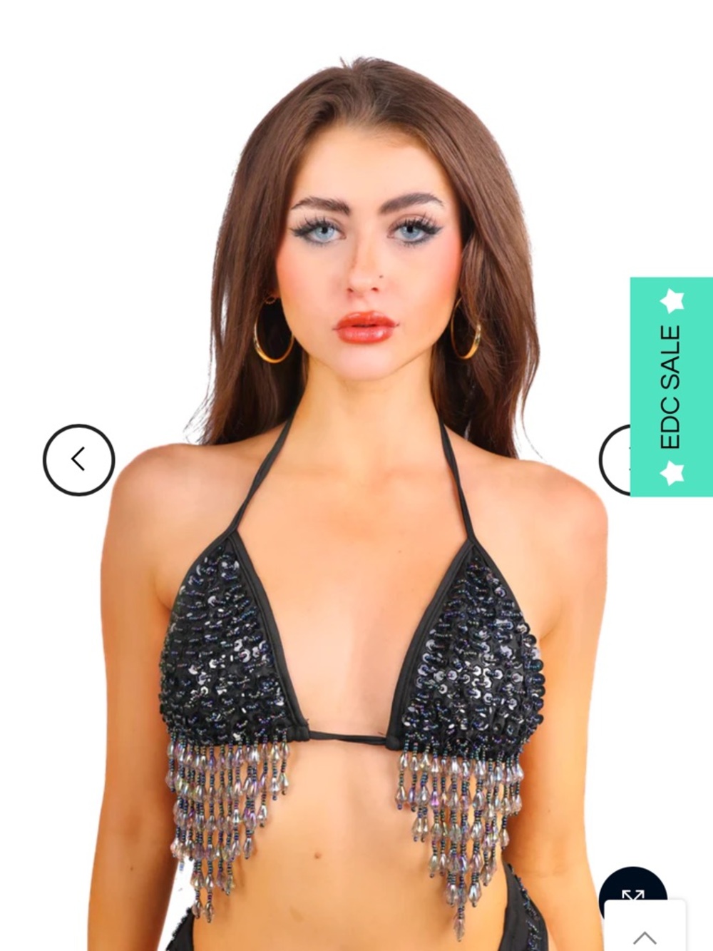 Hand Stitched Sequin Top & Goddess Wrap Set